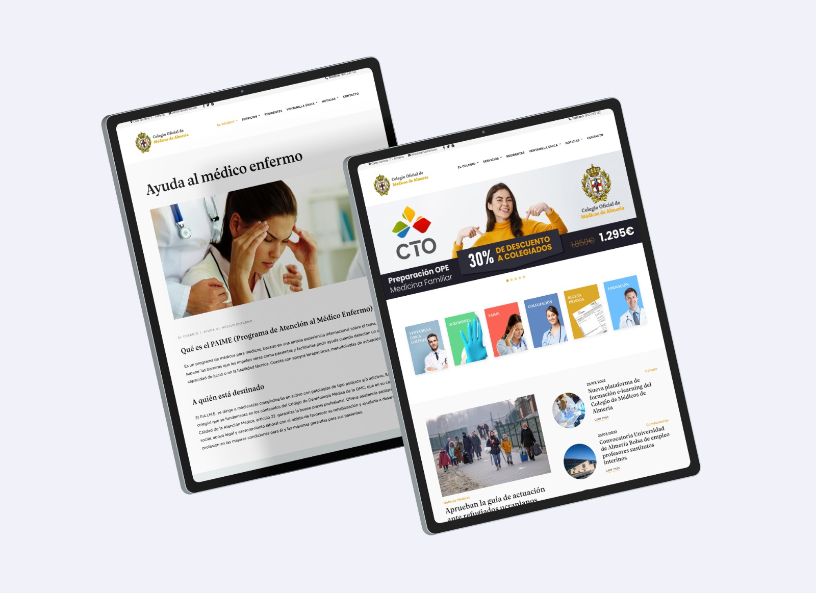 El Colegio de Médicos de Almería renueva su página web y actualiza su presencia en redes sociales